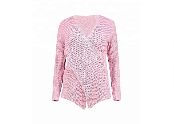 Diseño con cuello en V para mujer Suéteres de talla grande Longitud de ropa regular Tops para mujer - 11272254