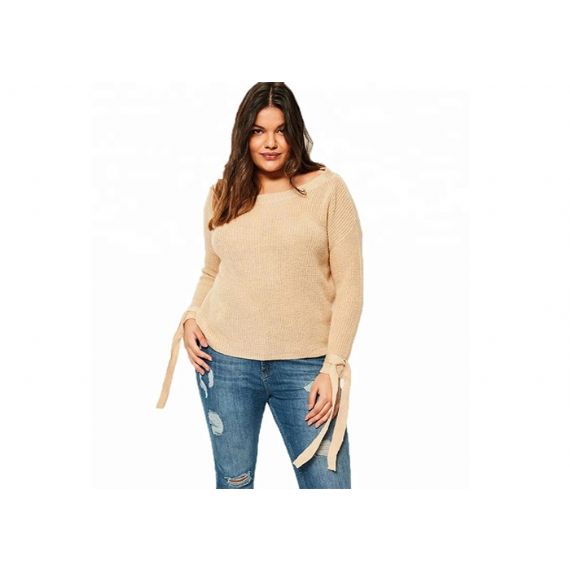 Suéter Bege Oversized Feminino - 11272247