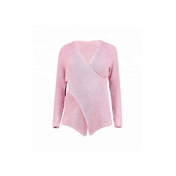 Suéteres femininos tamanho grande com decote em V roupas normais comprimento tops femininos - 11272254