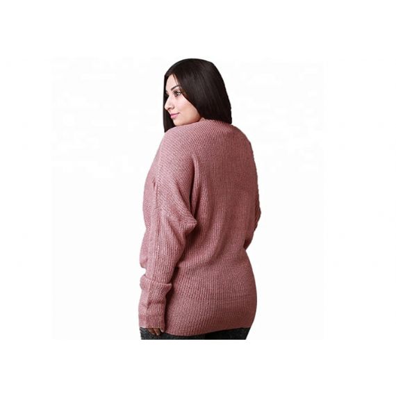 Suéter decote em V grande oco - 11272269