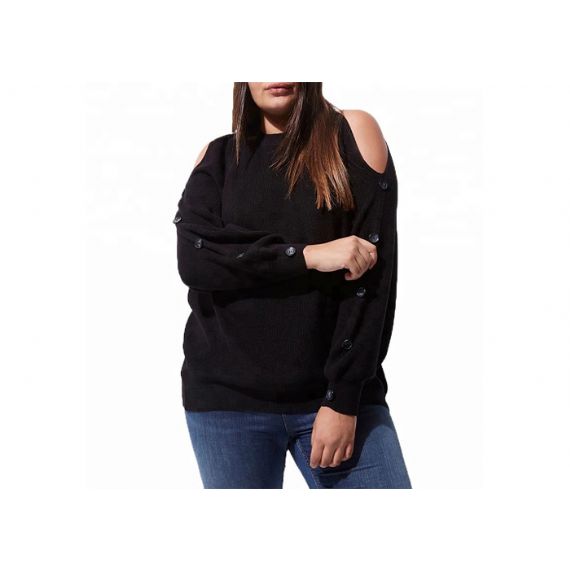 Suéter plus size com ombros caídos - 11272274