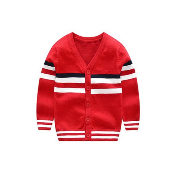 2019 mais recente novo design clássico masculino cardigan de malha listrado decote em v - 11272148