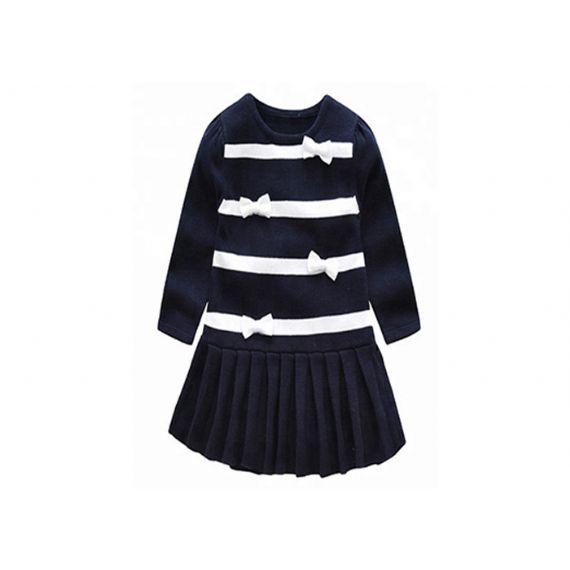 Vestido longo inverno bebê menina, camisola infantil vermelha gola O - 11272165