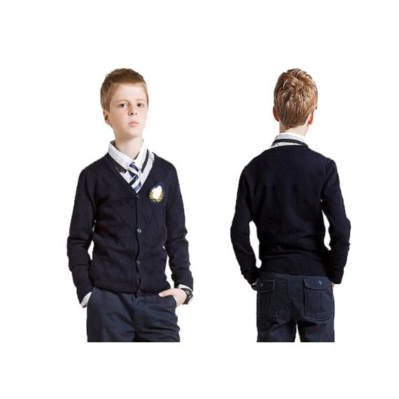 Suéteres de uniforme escolar estilo britânico antiestático manga longa para crianças - 11272189