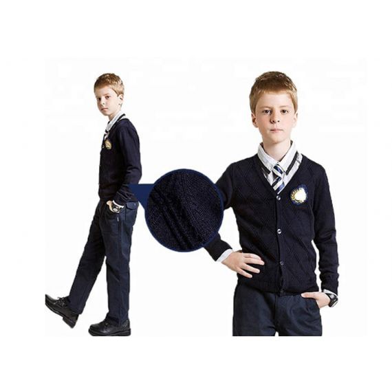 Suéteres de uniforme escolar estilo britânico antiestático manga longa para crianças - 11272189