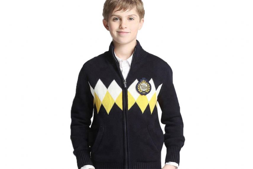 Tipo largo antiestático de la manga de los suéteres del uniforme escolar del estilo británico para los niños - 11272196