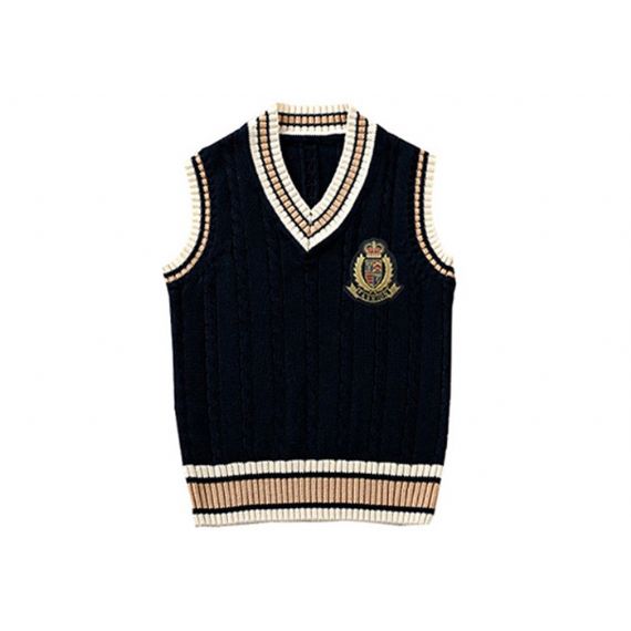 Suéteres de uniforme escolar estilo europeu colete sem mangas ODM / OEM personalizado - 11272200