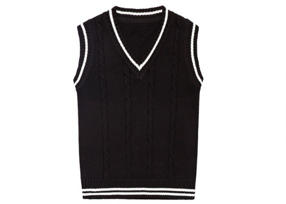 Chaleco azul marino del suéter del uniforme escola - 11272201