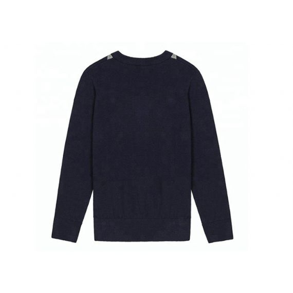 Suéteres de uniforme escolar masculino marinho macio padrão xadrez para ensino médio - 11272218