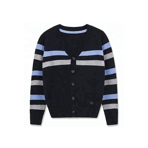 Suéteres de uniforme escolar de tricô manga longa algodão e material acrílico para meninos - 11272224