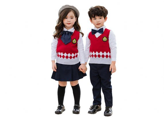 El algodón puro embroma Eco - suéteres amistosos del uniforme de la escuela primaria - 11763289