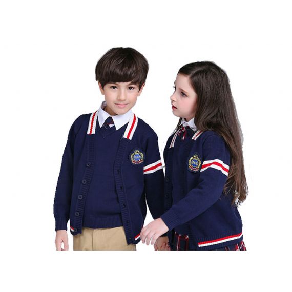 Suéteres de cardigan femininos com gola redonda, suéteres bonitos para meninas com padrões de ponta de onda - 11766659