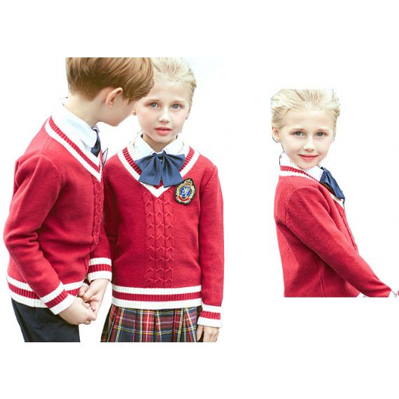 Cardigan de malha infantil manga longa branco/amarelo água morna lavada à mão - 11772990