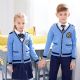 Suéteres de uniforme escolar azul marinho anti-pilling, cardigã escolar para meninos e meninas - 11774420