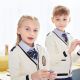 Suéteres de uniforme escolar azul marinho anti-pilling, cardigã escolar para meninos e meninas - 11774420