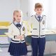 Suéteres de uniforme escolar azul marinho anti-pilling, cardigã escolar para meninos e meninas - 11774420