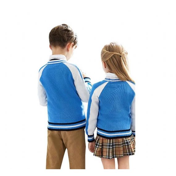 Primavera e outono colete de malha com gola V colete uniforme escolar para unissex - 11779460