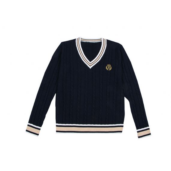 Conjunto de uniforme escolar preto e azul anti-bolinhas - 11806552