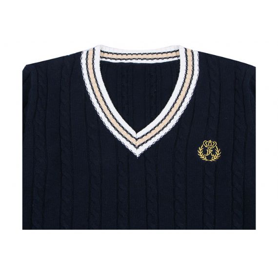 Conjunto de uniforme escolar preto e azul anti-bolinhas - 11806552