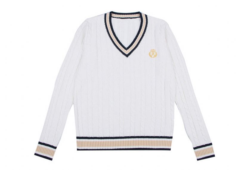 Diseños modernos unisex de los suéteres del uniforme escolar de los niños del algodón acrílico en blanco - 11806552