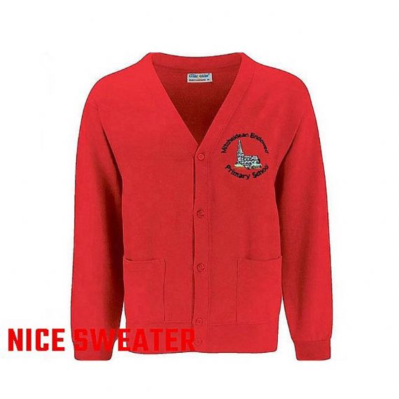 Camisolas de uniforme escolar com mangas OEM Cardigan liso liso com guarnição raglan - 11809571