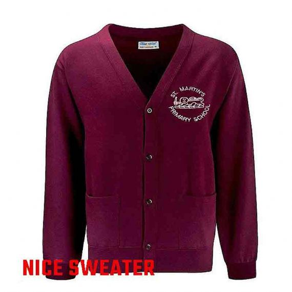 Camisolas de uniforme escolar com mangas OEM Cardigan liso liso com guarnição raglan - 11809571