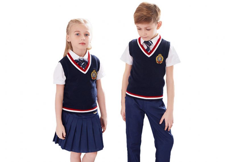 Diseño unisex sin mangas de los uniformes escolares del chaleco del suéter con la imagen primaria - 11810059