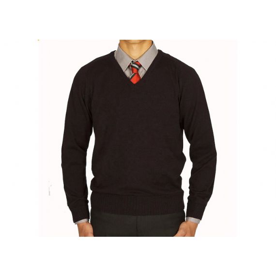 Suéteres de uniforme escolar de inverno marinho infantil personalizados punhos e bainha com nervuras - 11810810