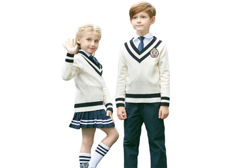 Conjunto de uniforme escolar negro y azul anti-pilling - 11811043