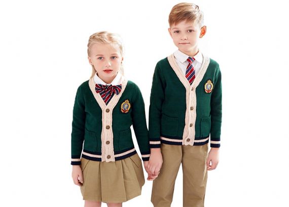 Suéteres del uniforme escolar del color rojo, encogimiento anti del suéter de la escuela de los muchachos - 11811119