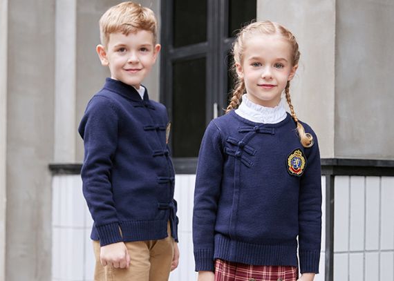 Suéteres de la rebeca de la escuela del estilo chino por encargo para los niños y la juventud - 11811678