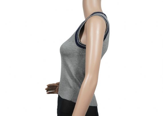 Suéter de uniforme escolar sin mangas de mezcla de algodón para niñas - 12323385