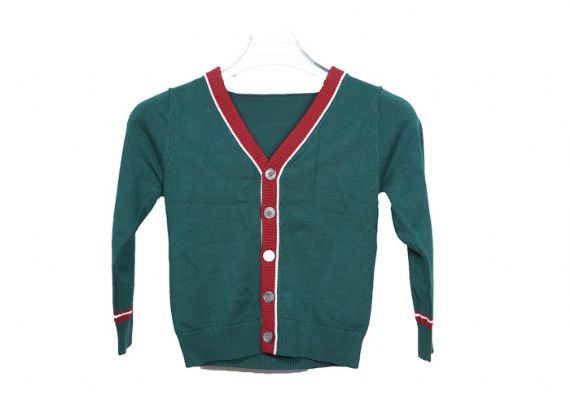 Suéteres del uniforme de la escuela primaria, verde del suéter del vestido de la escuela anti - encogimiento - 12324109