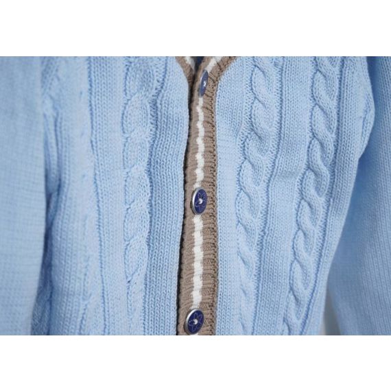 Camisola de malha azul para crianças inverno outono cabo para crianças roupas de cardigan para menino - 12391993