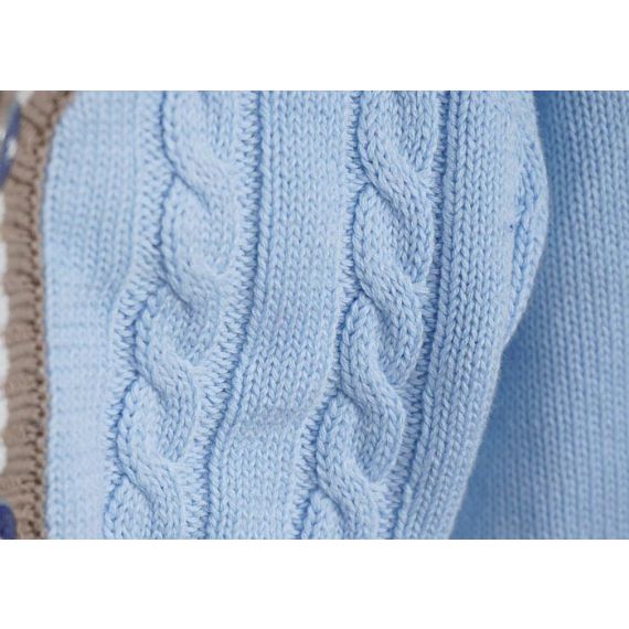 Camisola de malha azul para crianças inverno outono cabo para crianças roupas de cardigan para menino - 12391993