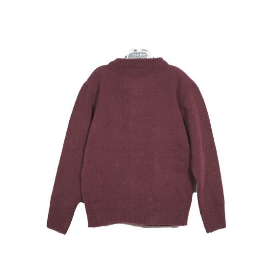 Suéter de tricô infantil roxo manga longa cardigan modelos de inverno com dois bolsos - 12396195