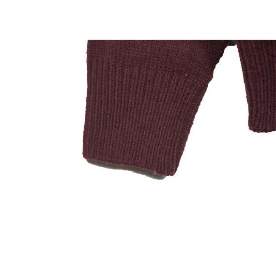 Suéter de tricô infantil roxo manga longa cardigan modelos de inverno com dois bolsos - 12396195