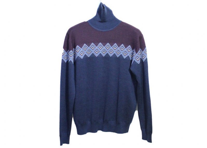 Jersey de punto para hombre con cuello alto y cuello alto jacquard en temporada de invierno - 11999200