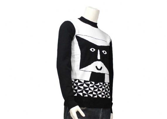 Jersey de rayas Suéter de punto para hombre moderno Algodón de invierno Manga larga Antiarrugas - 11999337