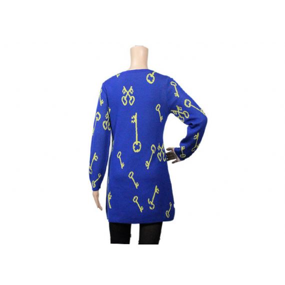 Suéter feminino de malha lurex brilhante primavera e outono pulôver de manga longa - 12105068