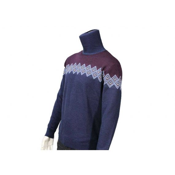 Suéter de malha masculina de gola alta jacquard gola alta na temporada de inverno - 11999200