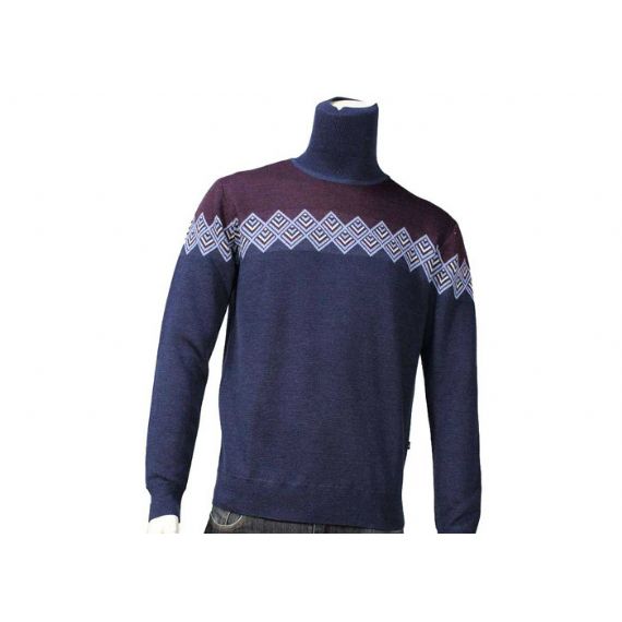 Suéter de malha masculina de gola alta jacquard gola alta na temporada de inverno - 11999200