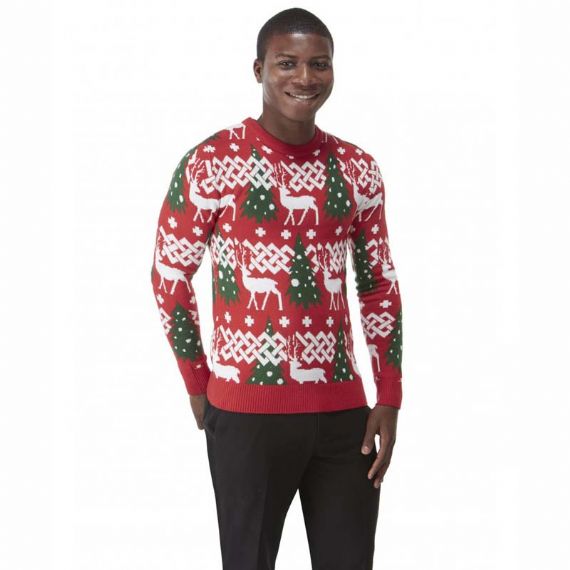 Lindos suéteres navideños con diseño jacquard para parejas - 11153750