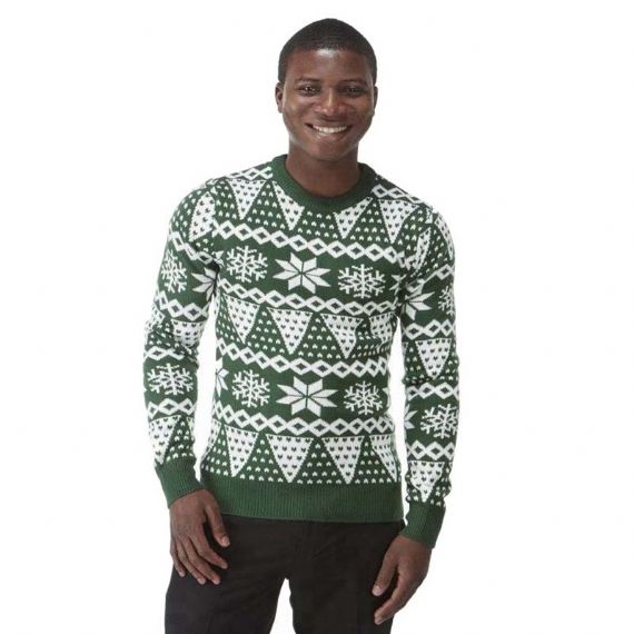 Jersey navideño unisex de manga larga con estampado de copo de nieve para la familia - 11179155