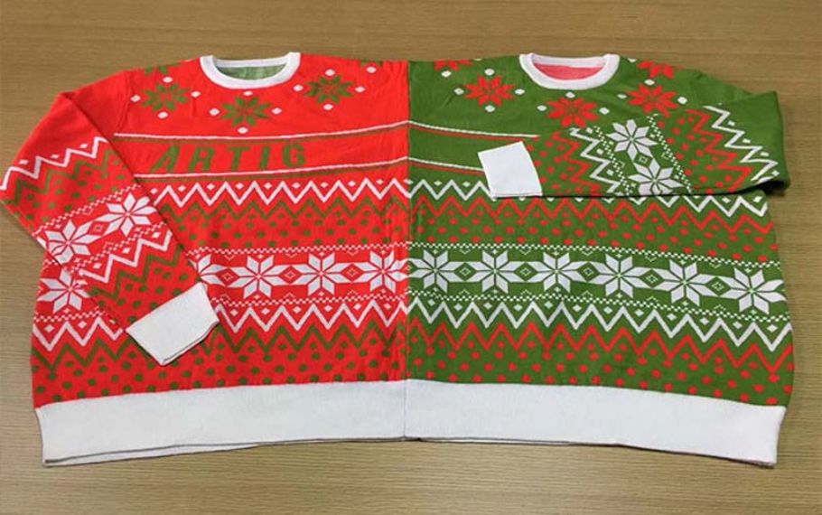 Suéter navideño gemelo de dos cabezas para fiesta - 11655718