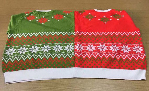 Suéter navideño gemelo de dos cabezas para fiesta - 11655718