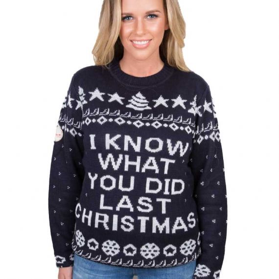 Sé lo que hiciste la última Navidad Ugly Christmas Sweater Set - F02