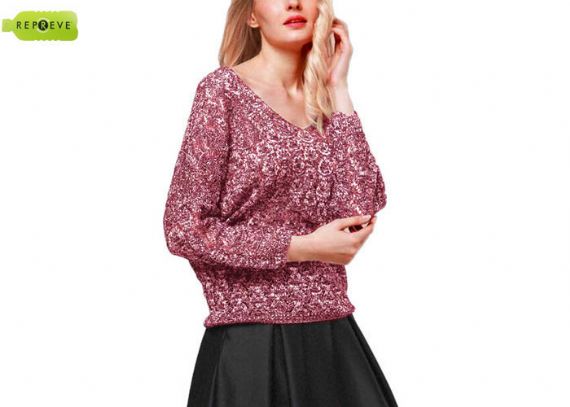 V Neck Outdoor Casual Sustainable Knitwear - 13128278