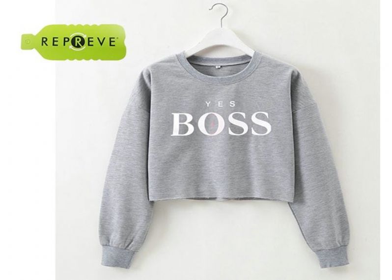 Printed Long Sleeve Sustainable Crop Top - 13131401