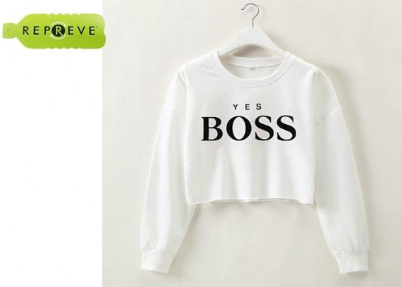 Printed Long Sleeve Sustainable Crop Top - 13131401